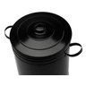 Lixeira 30 litros preta lata de lixo com tampa e alças - 2