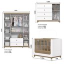 Ver imagem 3 de Quarto de Bebê Completo Aconchego 5 Portas 6 Gavetas Branco Móveis Henn