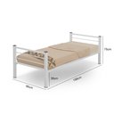 Ver imagem 7 de Beliche 100% Ferro/aço Cristal Vira 2 Camas C/grade Proteção e Escada - Branco