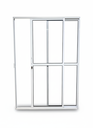 Ver imagem 2 de Porta Sacada 2 Folhas Aluminio Branco com Fechadura 2,10x1,20 Linha 25