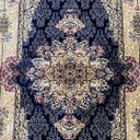 Ver imagem 4 de Tapete Persa Royal Azul Marinho 100x150cm Fio Acetinado - Decoração para Quarto e Sala