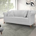 Ver imagem 4 de Sofa 2 Lugares Retro Polo 180cm com Almofada Linho Grigio Ezz
