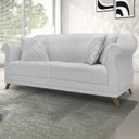 Ver imagem 2 de Sofa 2 Lugares Retro Polo 180cm com Almofada Linho Grigio Ezz