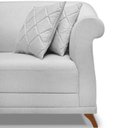 Ver imagem 7 de Sofa 2 Lugares Retro Polo 180cm com Almofada Linho Grigio Ezz