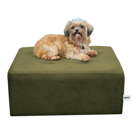Cama Box Para Cachorro e Pet Quadrado Confortável com Pés com Alumínio Luna Matrix - Veludo