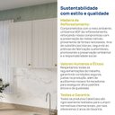 Ver mais imagens de Armário Aéreo Planejado 3 Portas 120cm Marselha CabeCasa MadeiraOriginals Branco