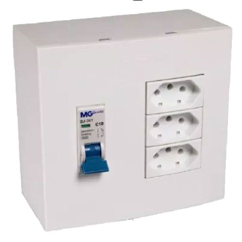 Caixa 4x4 Versatil Sobrepor Branco