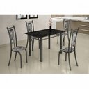 Ver imagem 2 de Conjunto de Mesa Paris 1,20m com 4 Cadeiras Martelado Grafite Teixeira