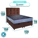 Ver imagem 3 de Kit Cama Box Bau + Cabeceira + Colchão Queen Molas Ensacadas - Petrus - Paropas
