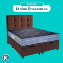 Ver imagem 4 de Kit Cama Box Bau + Cabeceira + Colchão Queen Molas Ensacadas - Petrus - Paropas