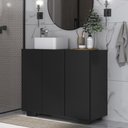 Ver imagem 1 de Gabinete Banheiro 3 Portas 90cm Multimóveis MP5031 Preto