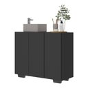 Ver imagem 2 de Gabinete Banheiro 3 Portas 90cm Multimóveis MP5031 Preto