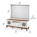 Ver imagem 7 de Conjunto Rack 60503 + Painel 50513 para Sala Pés Luiz Xv 2 Gavetas 2 Portas - Branco/imbuia