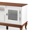 Ver imagem 5 de Conjunto Rack 60503 + Painel 50513 para Sala Pés Luiz Xv 2 Gavetas 2 Portas - Branco/imbuia