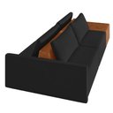 Ver imagem 7 de Sofá Ilha 2 Lugares Living 252cm Modulado para Sala Lary Veludo Preto K01 - D'Rossi