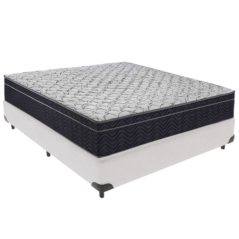Cama Box Branco e Colchão Airtech 150 Espuma D45 Viúvo Ortobom
