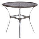 Ver imagem 1 de Mesa de Aluminio Polido e Tampo Tramado em Fibra Sintética para Jardim, Area Externa, Varanda - Taba