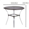 Mesa de Aluminio Polido e Tampo Tramado em Fibra Sintética para Jardim, Area Externa, Varanda - Taba - 2