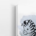 Ver imagem 3 de Zebra Desenho Animais Cinza Infantil Quadro Canvas 100x70cm