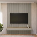 Ver imagem 5 de Painel Ripado Modular 219cm Ozero Mdp/mdf Nicho Arredondado Gris/tauari Fosco G77 - Gran Belo