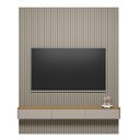 Ver imagem 7 de Painel Ripado Modular 219cm Ozero Mdp/mdf Nicho Arredondado Gris/tauari Fosco G77 - Gran Belo
