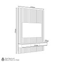 Ver imagem 4 de Painel Ripado Modular 219cm Ozero Mdp/mdf Nicho Arredondado Gris/tauari Fosco G77 - Gran Belo