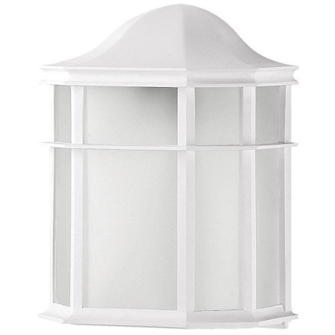 Kit 12 Luminárias Arandelas Parede Externa Jardim Muro 25cm Lente Fosca de Ville Dital Branco
