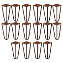Ver imagem 1 de Kit 16 Pés de Metal 15 CM Hairpin Legs Mesas de Centro Puffs Bronze