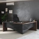 Ver imagem 1 de Mesa Tamburato Diretor Ii Ld - Charuto/preto 6098