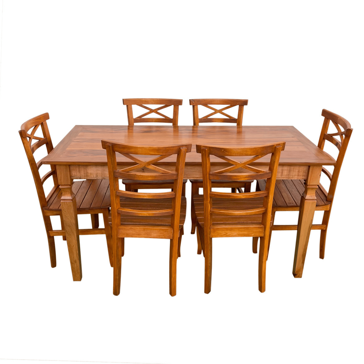 Mesa de Jantar Madeira de Demolição 1.60 X 0.80 com 06 Cadeiras Abc Sudeste Rústico - 2