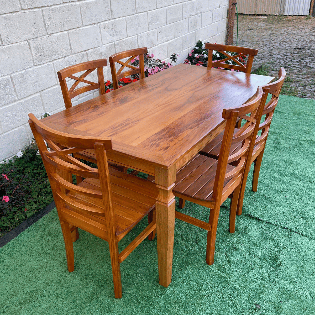 Mesa de Jantar Madeira de Demolição 1.60 X 0.80 com 06 Cadeiras Abc Sudeste Rústico - 6