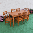Ver imagem 5 de Mesa de Jantar Madeira de Demolição 1.60 X 0.80 com 06 Cadeiras Abc Sudeste Rústico