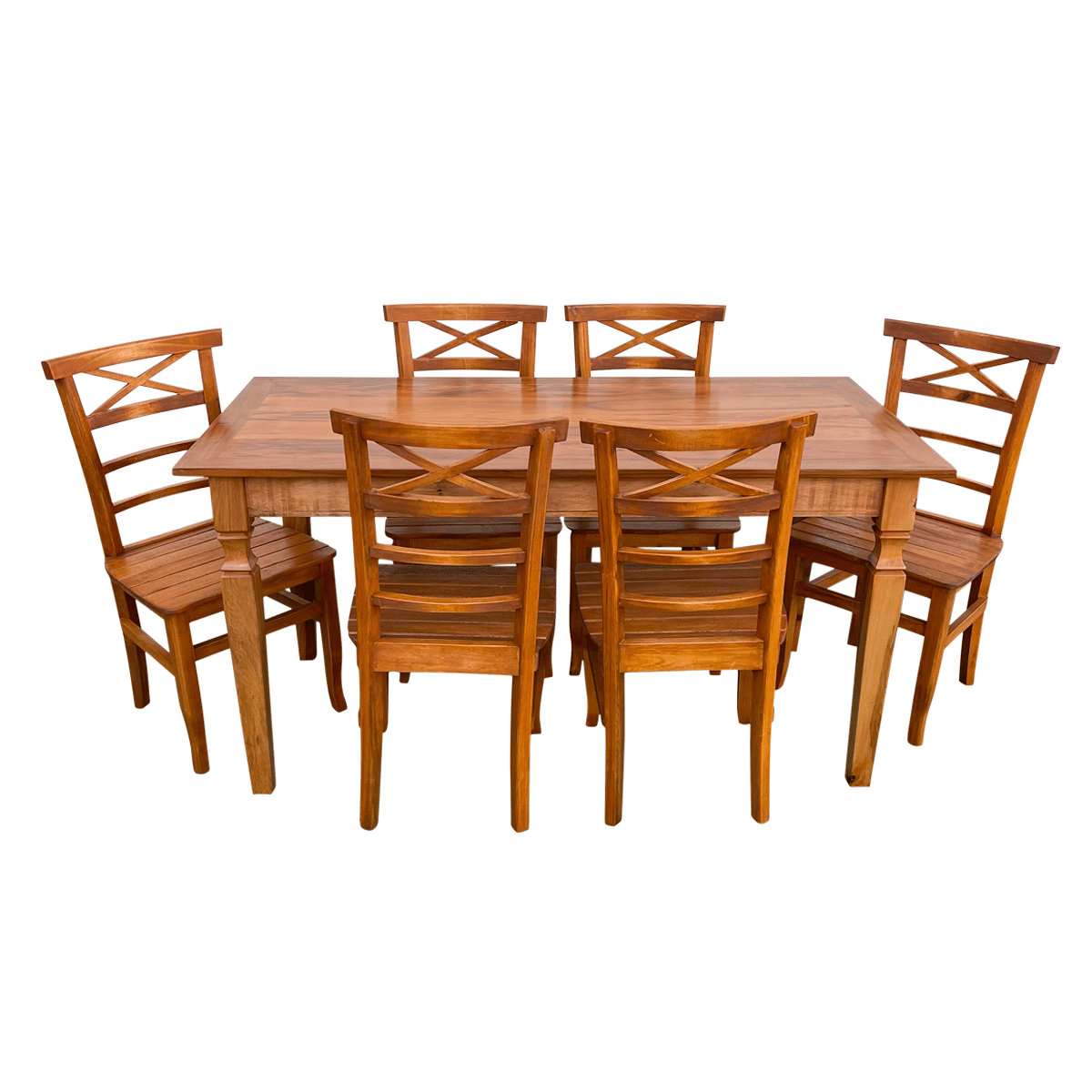 Mesa de Jantar Madeira de Demolição 1.60 X 0.80 com 06 Cadeiras Abc Sudeste Rústico