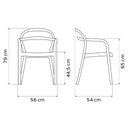 Ver imagem 5 de Cadeira Tramontina Sissi Eco Preto Empilhável em Polipropileno