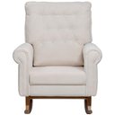 Ver imagem 3 de Poltrona de Amamentação com Balanço Base Nina Encanto D02 Bouclê Off White C-200 - Lyam Decor