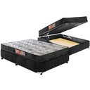 Ver imagem 1 de Cama Box Baú Casal: Colchão Espuma D45 Paropas Pasquale + Base CRC Suede Black(138x188)