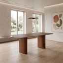 Ver imagem 4 de Mesa Maia Organica 200cm Laminado para Sala de Jantar Mesa Grande Decoracao Moderna Luxo - Imbuia