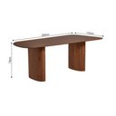 Ver imagem 3 de Mesa Maia Organica 200cm Laminado para Sala de Jantar Mesa Grande Decoracao Moderna Luxo - Imbuia