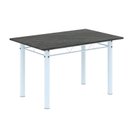 Ver imagem 4 de Conjunto de Mesa Tubular 120cm x 75cm Tampo Ardósia Indiano com 4 Cadeiras Lara Branco/Botanic Bege
