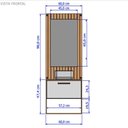 Ver imagem 4 de Conjunto Banheiro Casa do Lótus Naturalle Titanium 1 Porta 1 Prateleira MDP-MDF 60cm