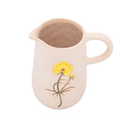 Jarro Decorativo Cerâmica Flor Amarela Trento 14,5x10x15,5cm - 2