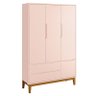 Guarda Roupa Infantil New Classic 3 Portas Rosa com Pés Madeira – Reller - 1