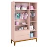 Guarda Roupa Infantil New Classic 3 Portas Rosa com Pés Madeira – Reller - 2