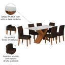 Ver imagem 5 de Conjunto de Mesa Sala de Jantar Tampo com Vidro 1,80m Grécia 6 Cadeiras Trieste Dobuê Madeirado/