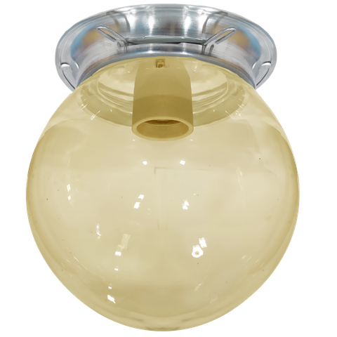 Plafon Colonial Chapa Natural Globo Ambar 10x20 Retrô