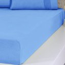 Ver imagem 2 de Lençol Queen Bella Cama Malha 100% Algodão 158x198x35 Azul
