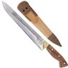 Facão Faca N 10 Aço Carbono Cabo Madeira Nobre Bainha Couro - 2