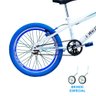Bicicleta Aro 20 Bmx Cross Freestyle Aero Branca com Pneu Azul - 3