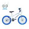 Bicicleta Aro 20 Bmx Cross Freestyle Aero Branca com Pneu Azul - 2