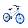 Bicicleta Aro 20 Bmx Cross Freestyle Aero Branca com Pneu Azul - 1